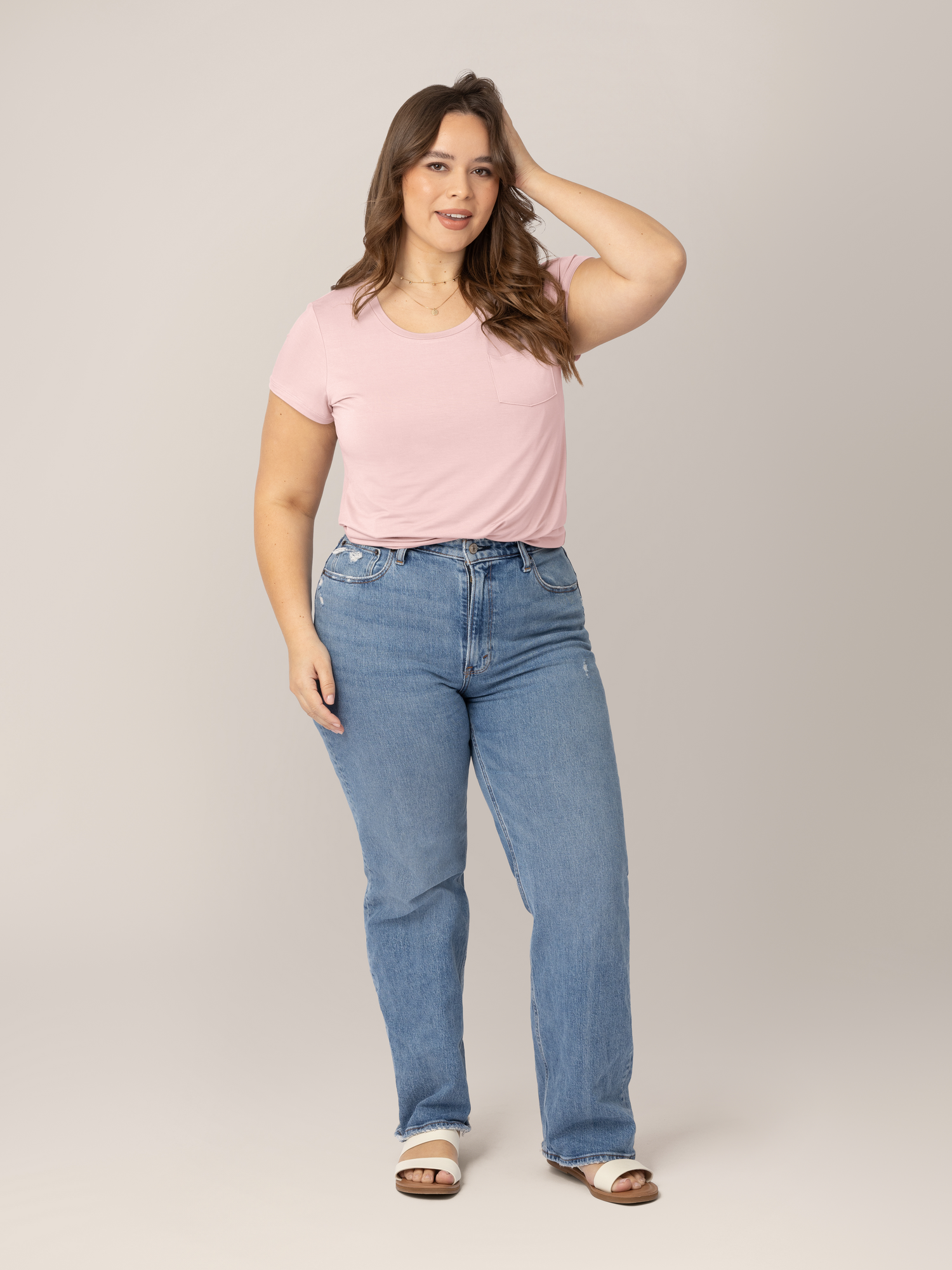 Everyday Maternity & Nursing T-shirt | Dusty Pink - Image 4