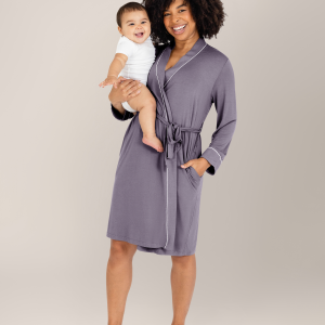 Clea Bamboo Robe | Granite