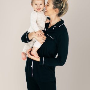Bamboo Long Sleeve Pajama Set | Black