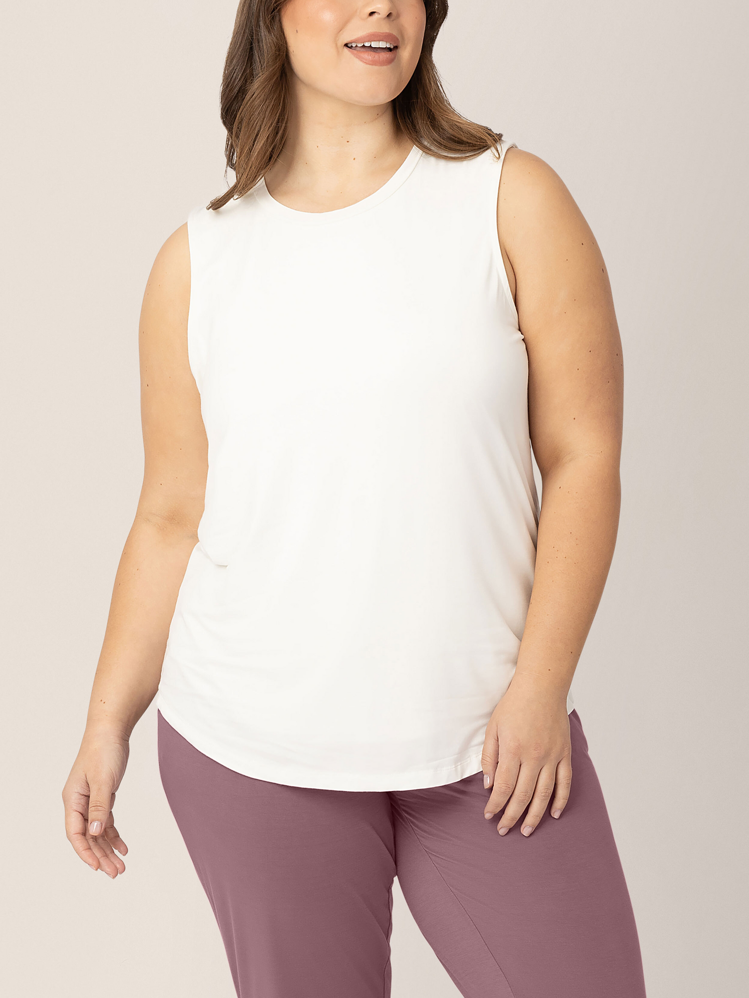 Bamboo Maternity & Nursing Tank | White - Image 2