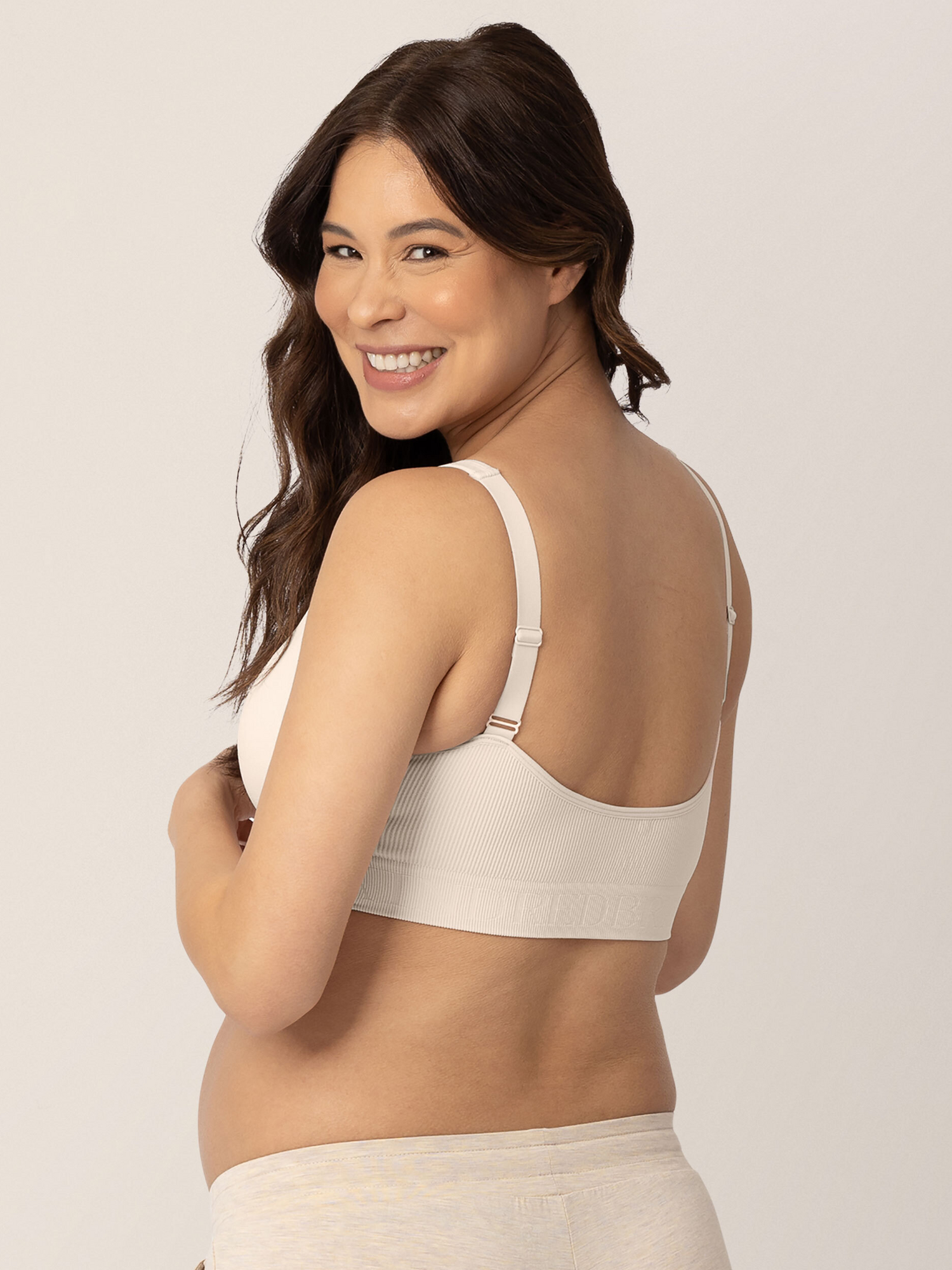 Sublime® Adjustable Crossover Nursing & Lounge Bra | Stone - Image 4