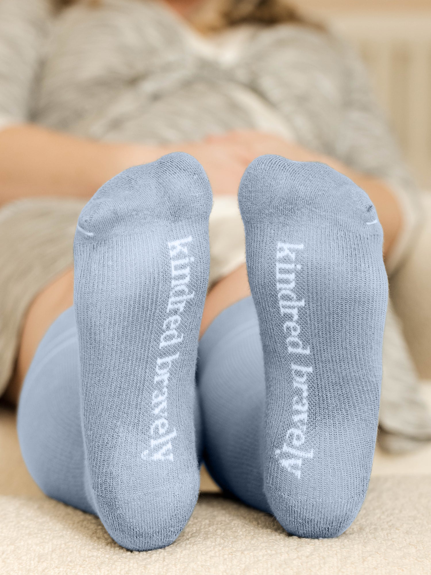 Premium Maternity Compression Socks (2-Pack) | Stone Blue & Black - Image 2