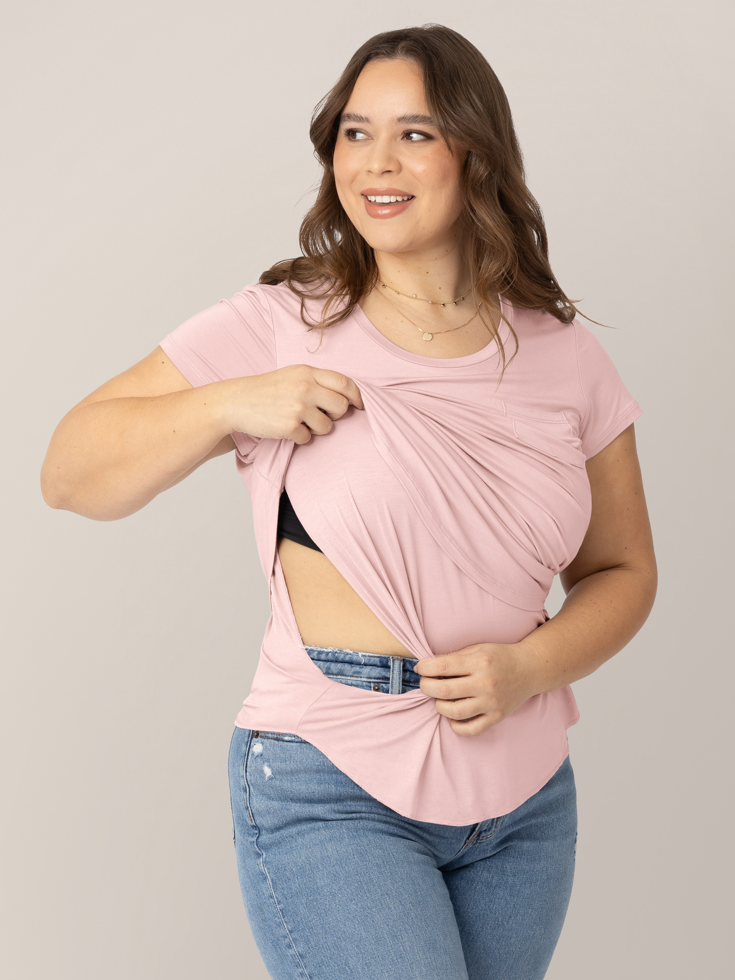 Everyday Maternity & Nursing T-shirt | Dusty Pink - Image 2