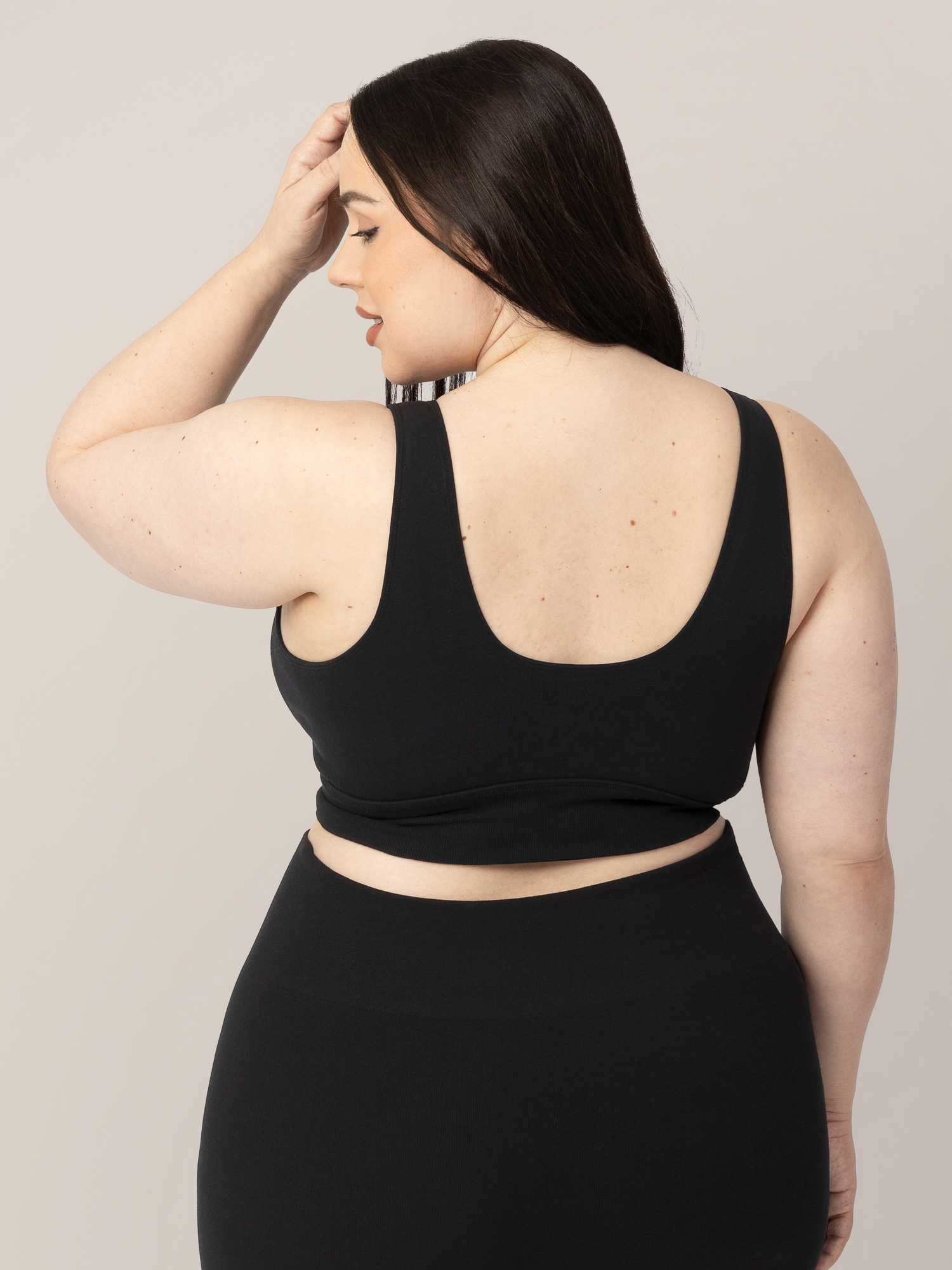 Sublime® Bamboo Maternity & Nursing Plunge Bra | Black - Image 4