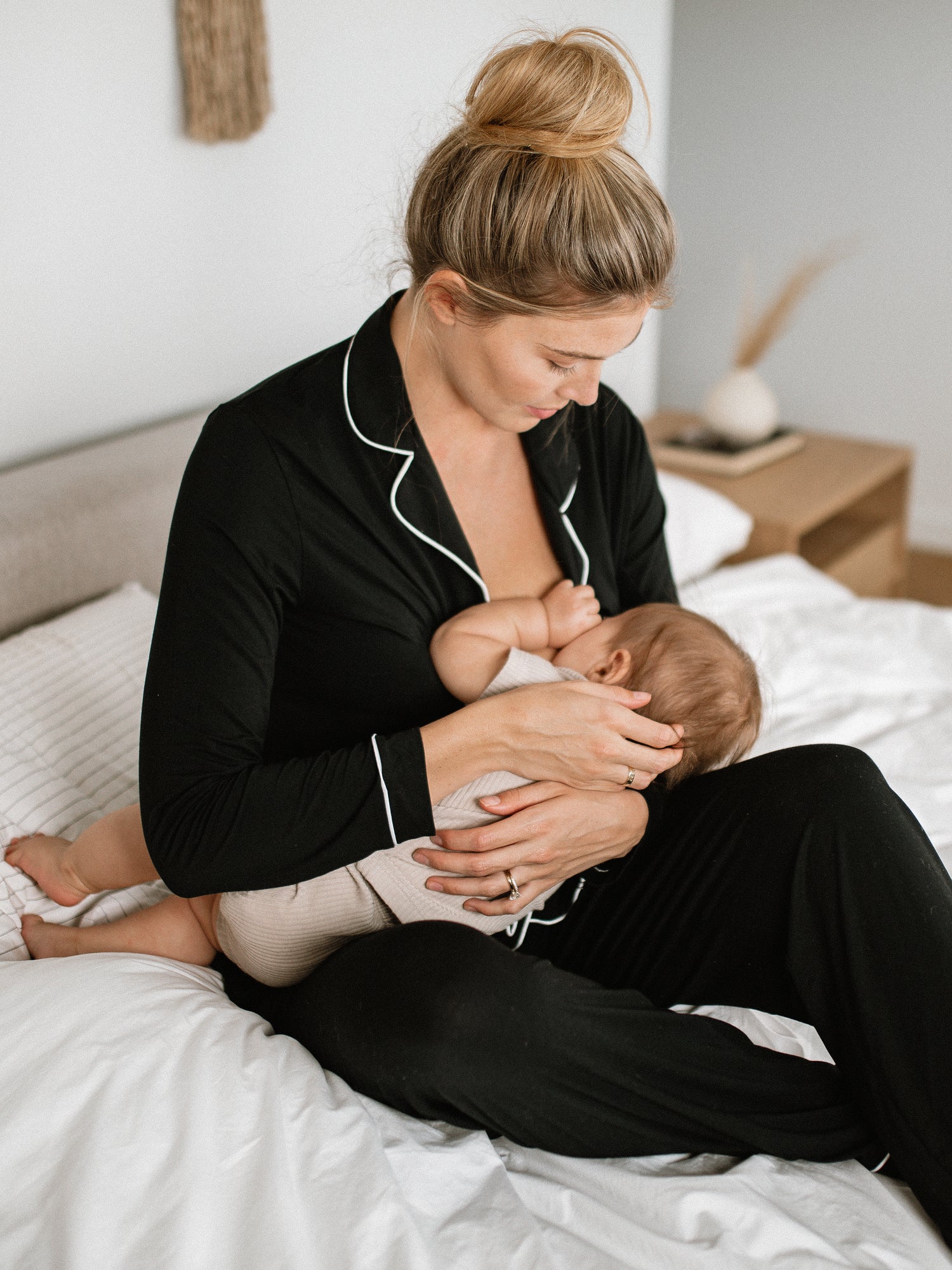 Bamboo Long Sleeve Pajama Set | Black - Image 4