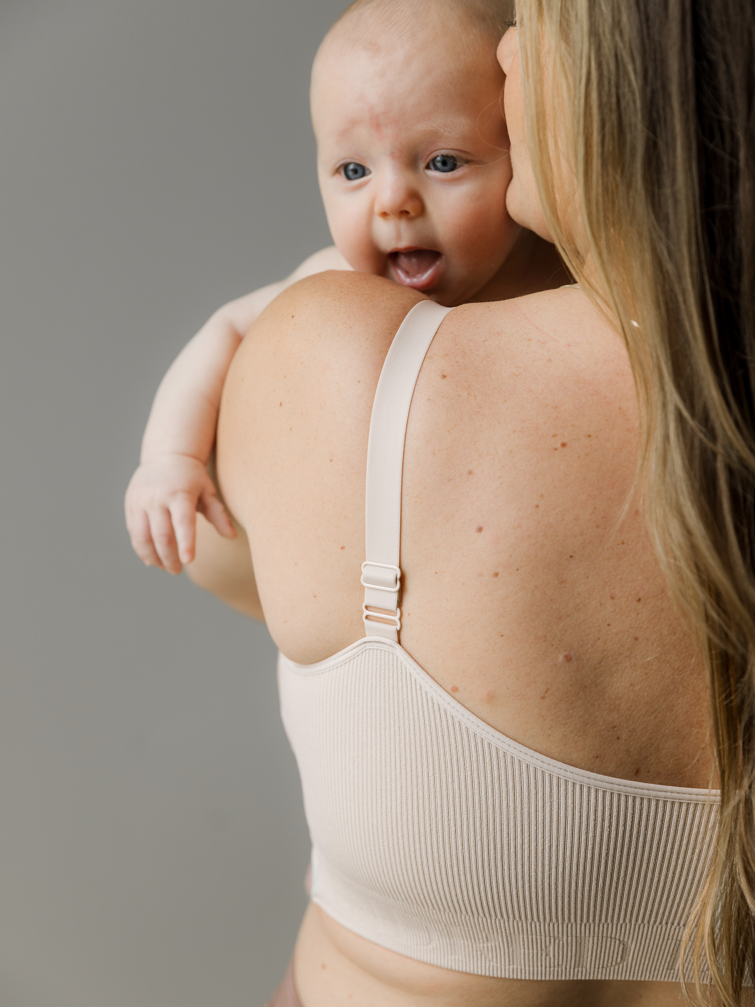 Sublime® Adjustable Crossover Nursing & Lounge Bra | Stone - Image 8