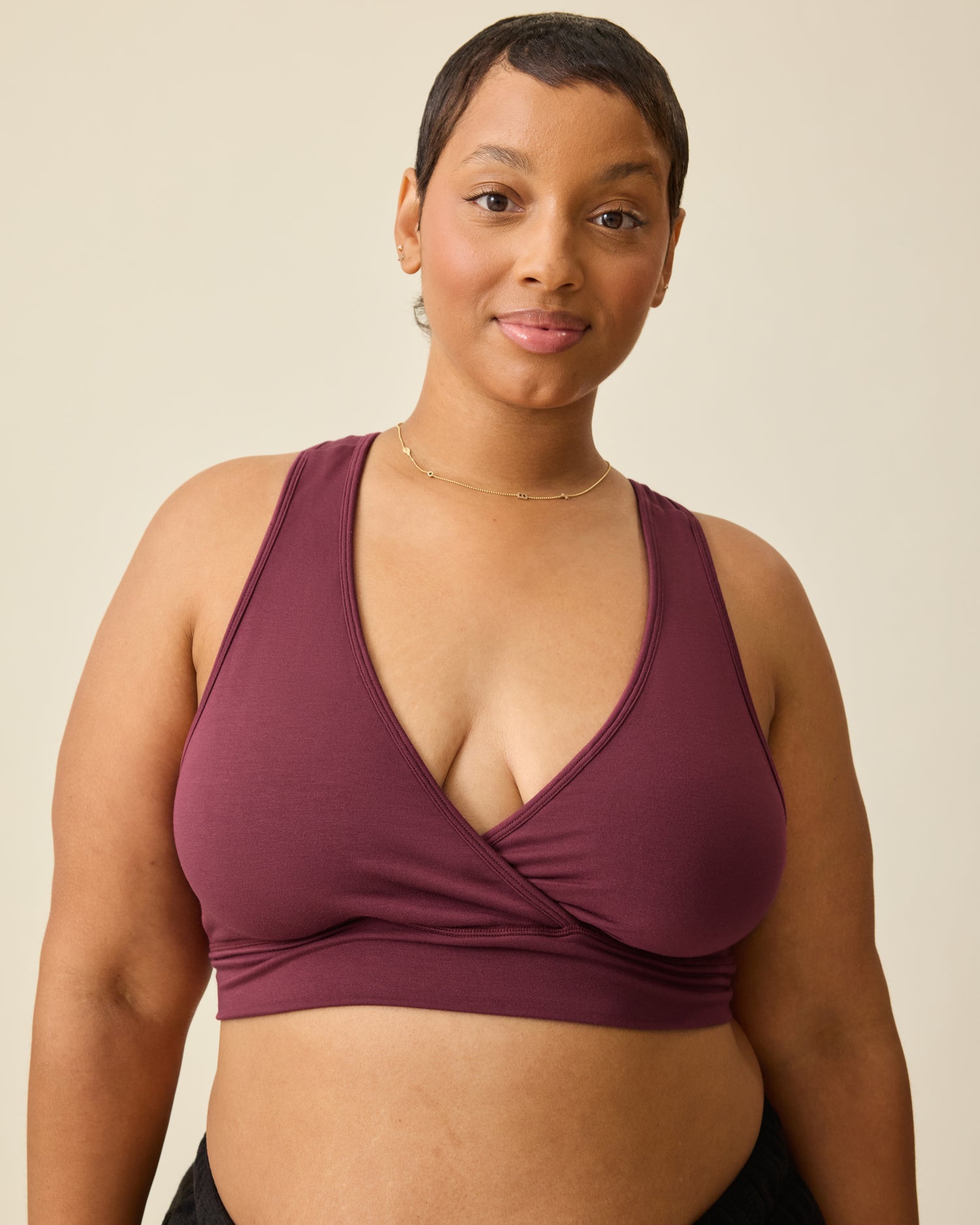 French Terry Racerback Nursing & Sleep Bra | Soft Pink - Image 15