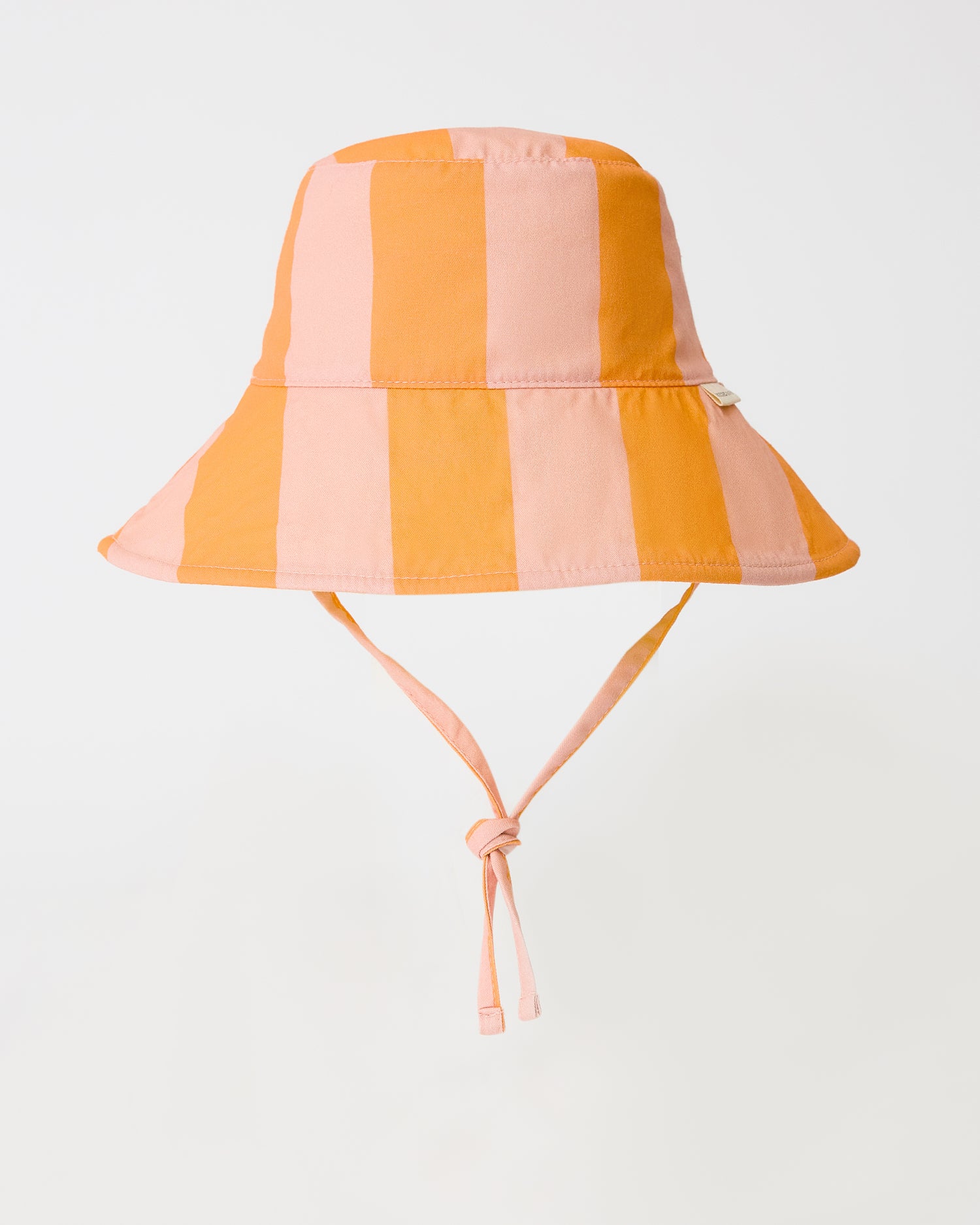 Big Reversible Sun Hat | Pink Wide Stripe