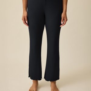 Ribbed Modal Lounge Pant | Black
