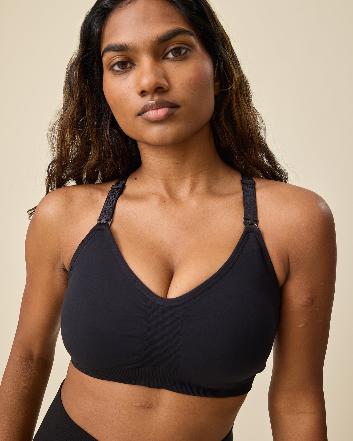 Sublime® Low Impact Pumping & Nursing Sports Bra | Black