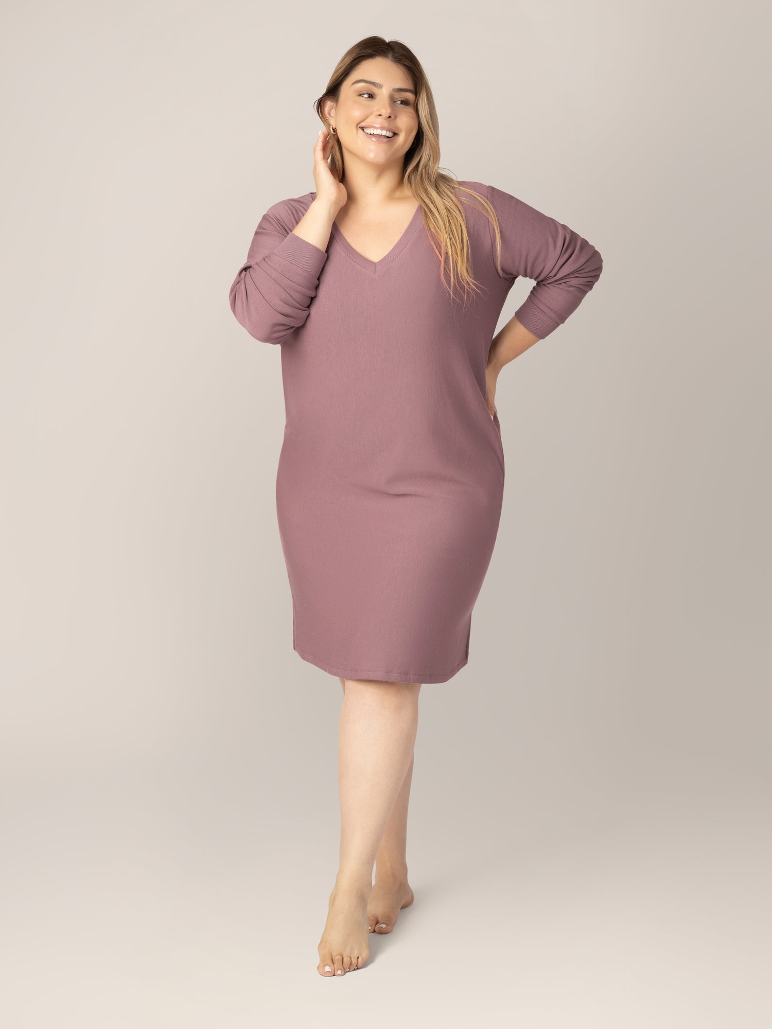 Blake Maternity & Nursing Lounge Dress | Twilight - Image 3