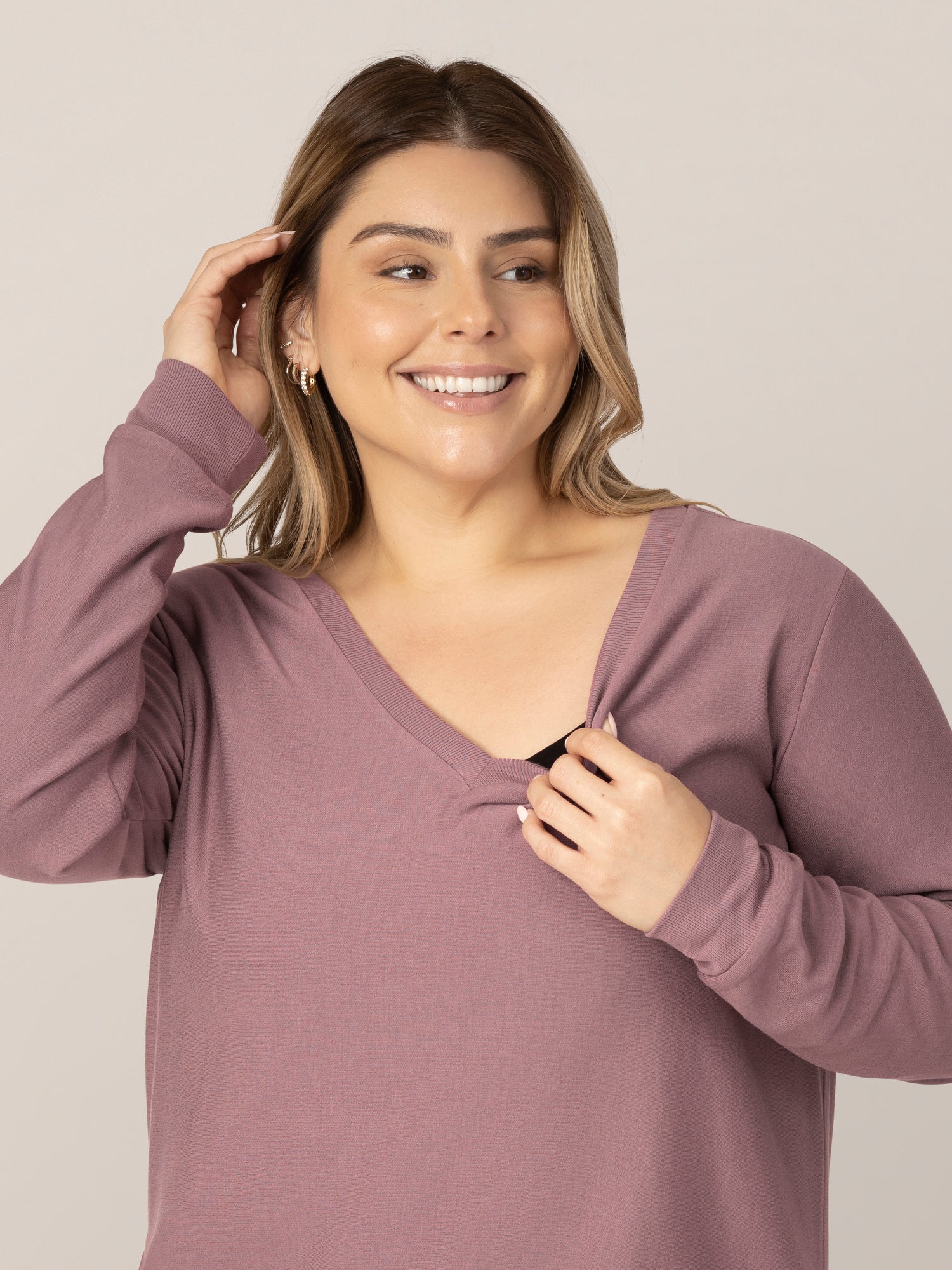 Blake Maternity & Nursing Lounge Dress | Twilight - Image 6