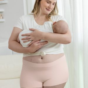 Grow with Me™ Maternity & Postpartum Boyshort | Soft Pink