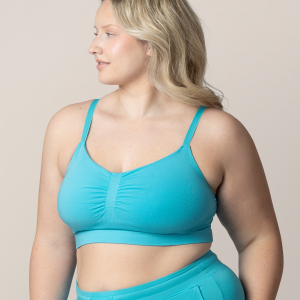 Sublime® Bamboo Hands-Free Pumping Lounge & Sleep Bra | Aquamarine