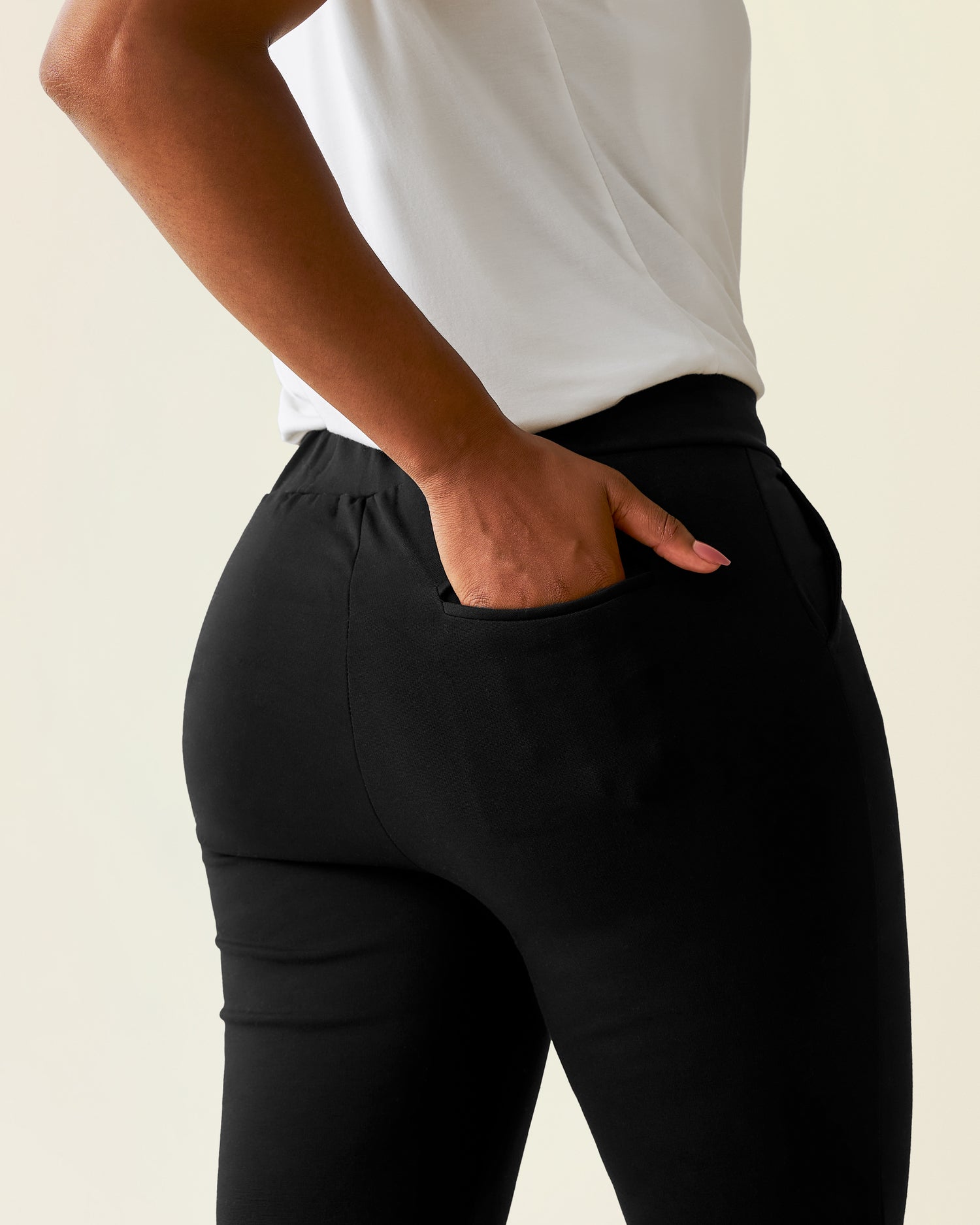 Postpartum Ponte Straight Leg Pant | Black - Image 4
