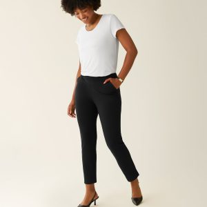 Postpartum Ponte Straight Leg Pant | Black