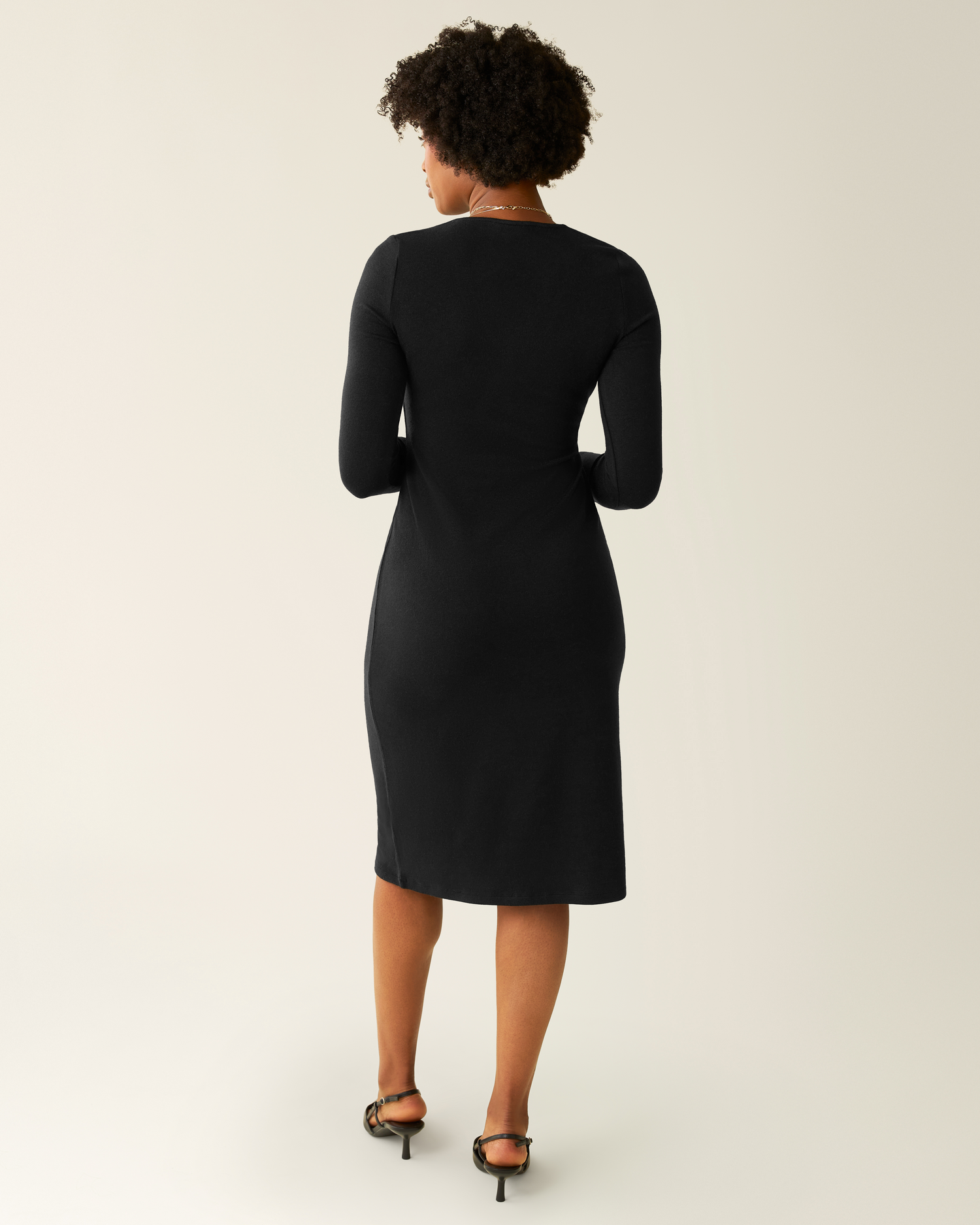 Kate Nursing Wrap Sweater Dress | Black - Image 6