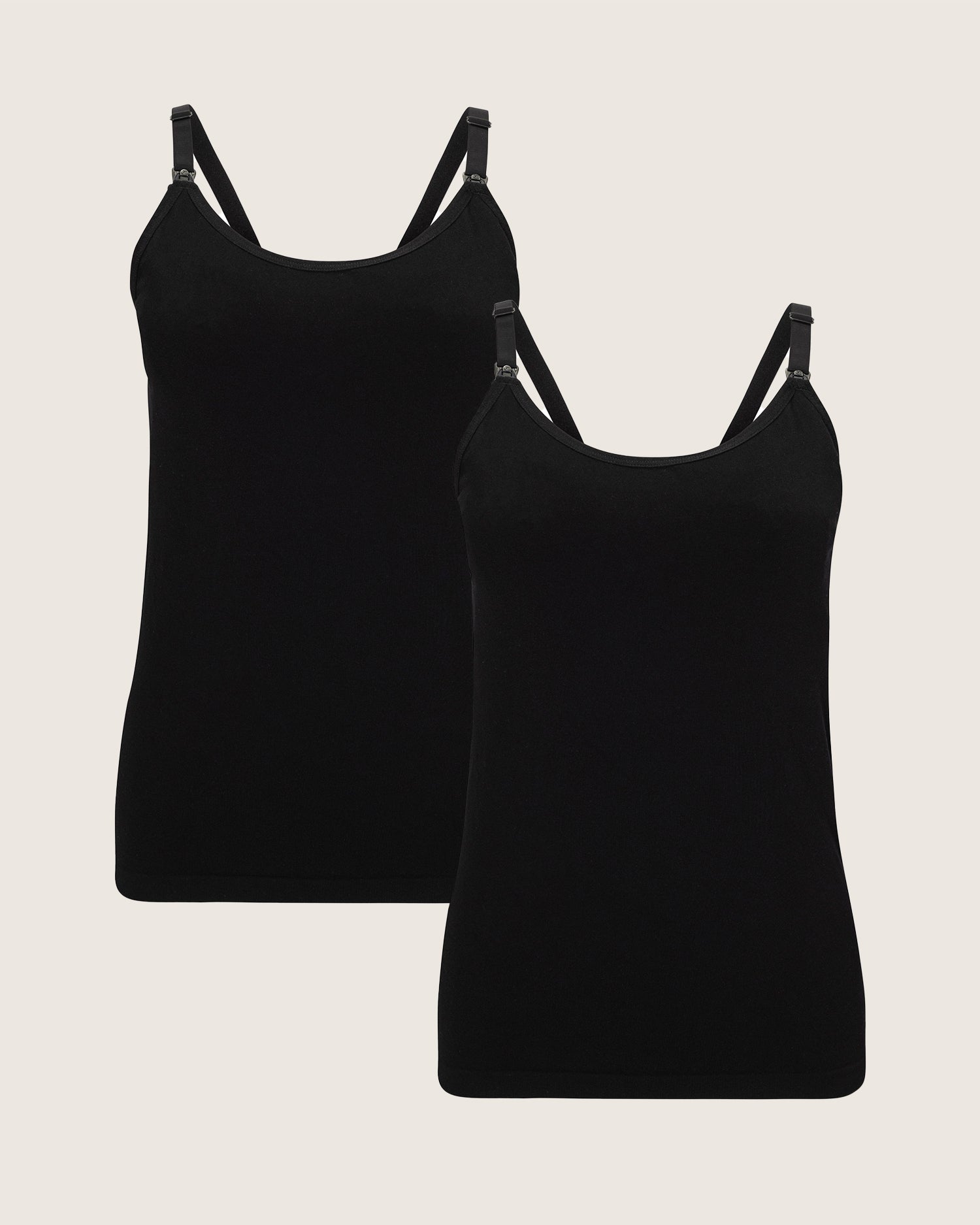 Sublime® Bamboo Nursing Cami Two-Pack | Black