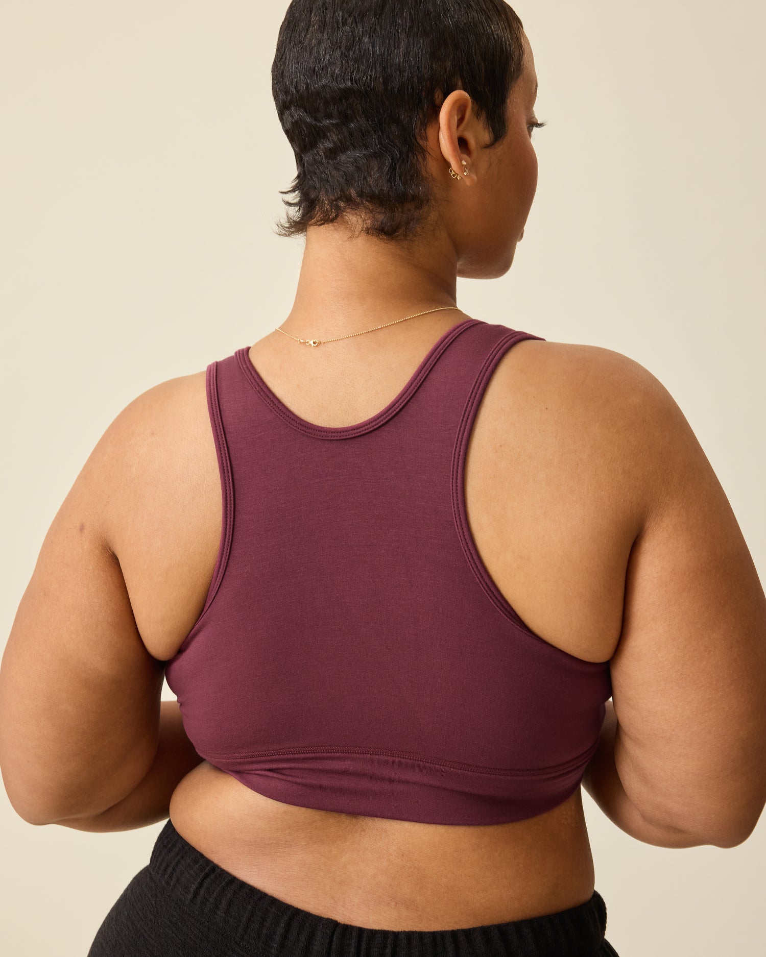 French Terry Racerback Nursing & Sleep Bra | Soft Pink - Image 18