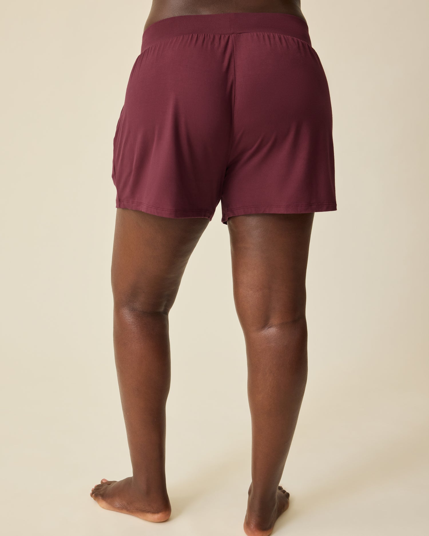 Aria Bamboo Casual Lounge Short | White & Black Stripe - Image 9