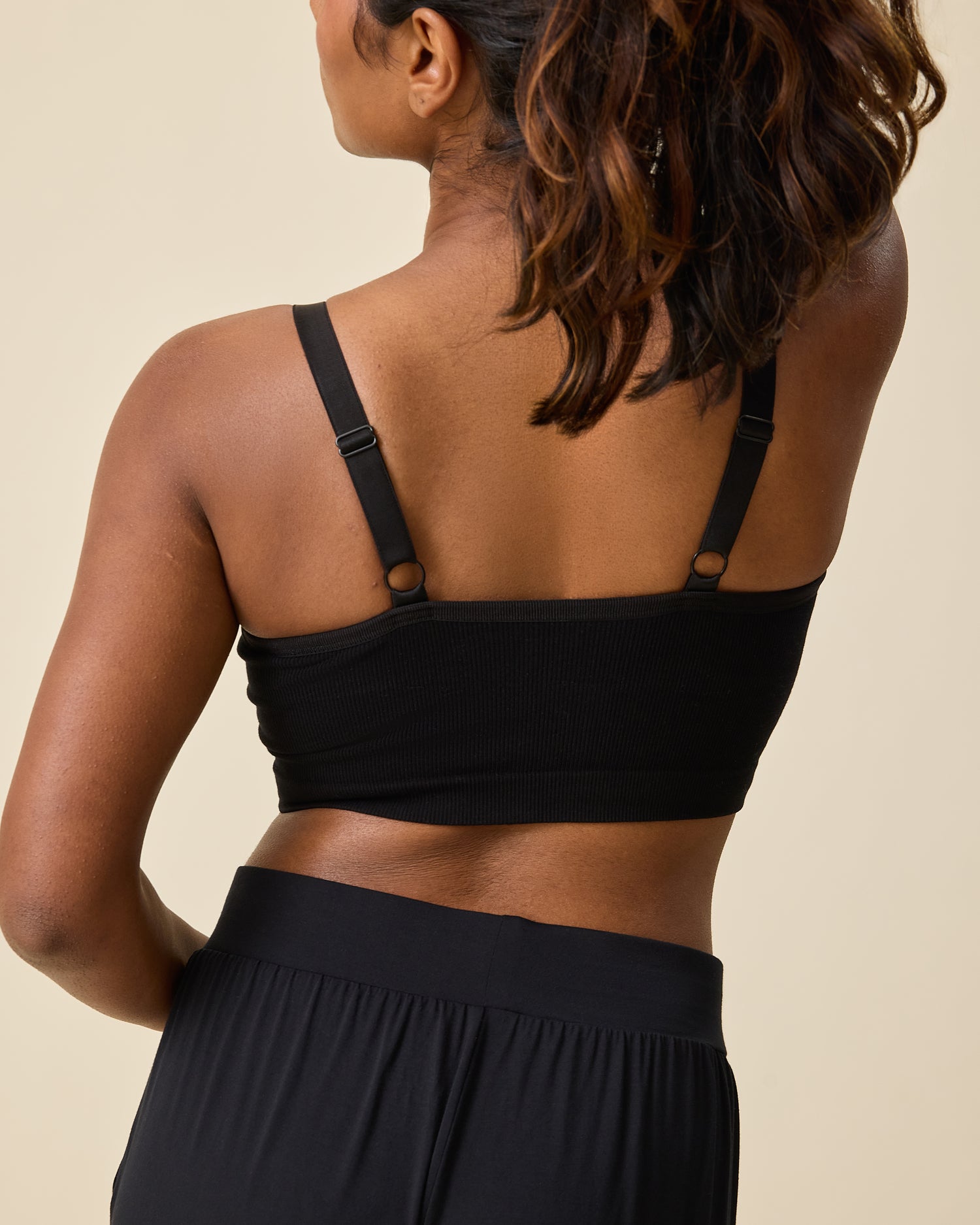 Sublime® Bamboo Hands-Free Pumping Lounge & Sleep Bra | Black - Image 5