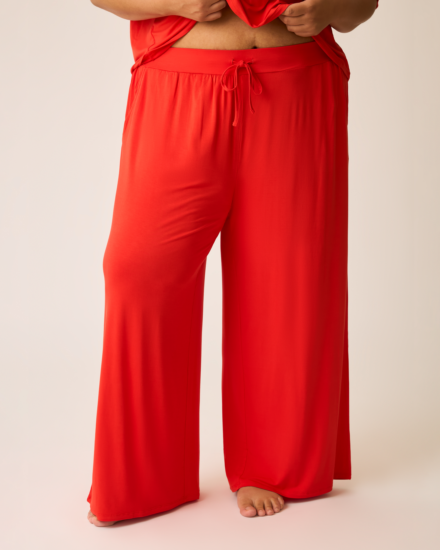 Aria Bamboo Casual Lounge Pant | Bright Red