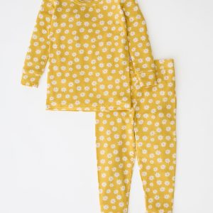 Bamboo Baby Two-Piece Pajama Set | Yellow Daisies