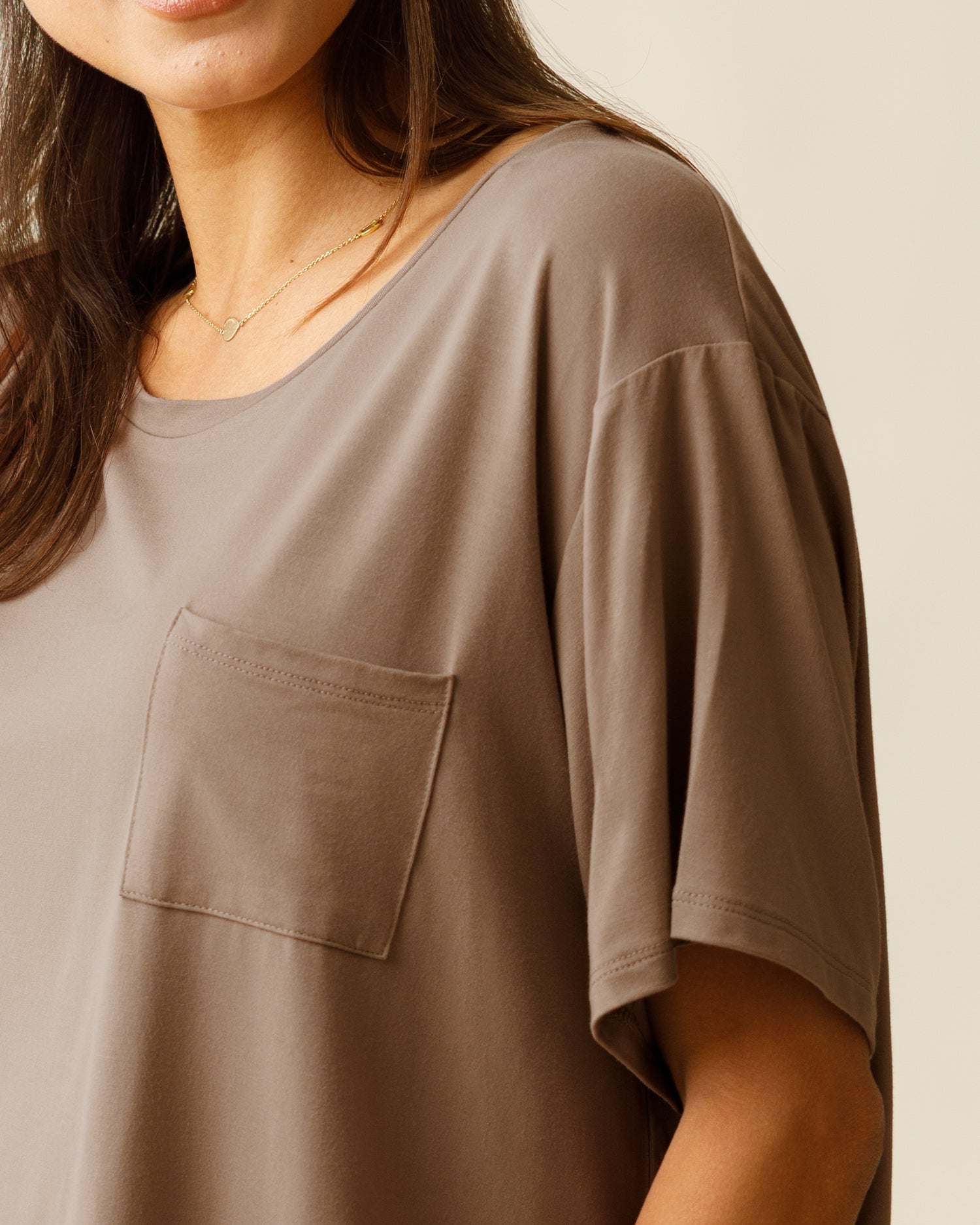 Aria Bamboo Casual Cropped Short Sleeve Top | Black - Image 31