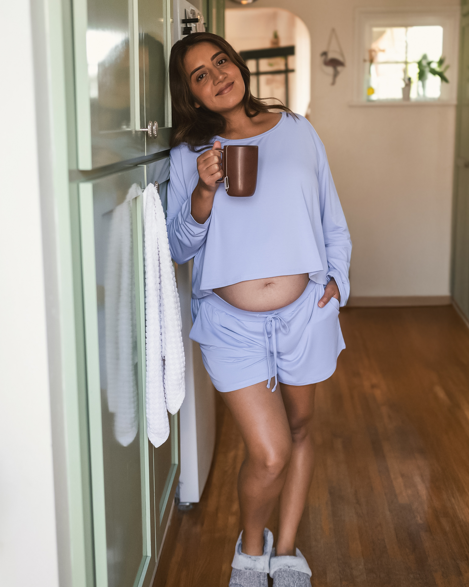 Aria Bamboo Casual Cropped Long Sleeve Top | Thyme - Image 26