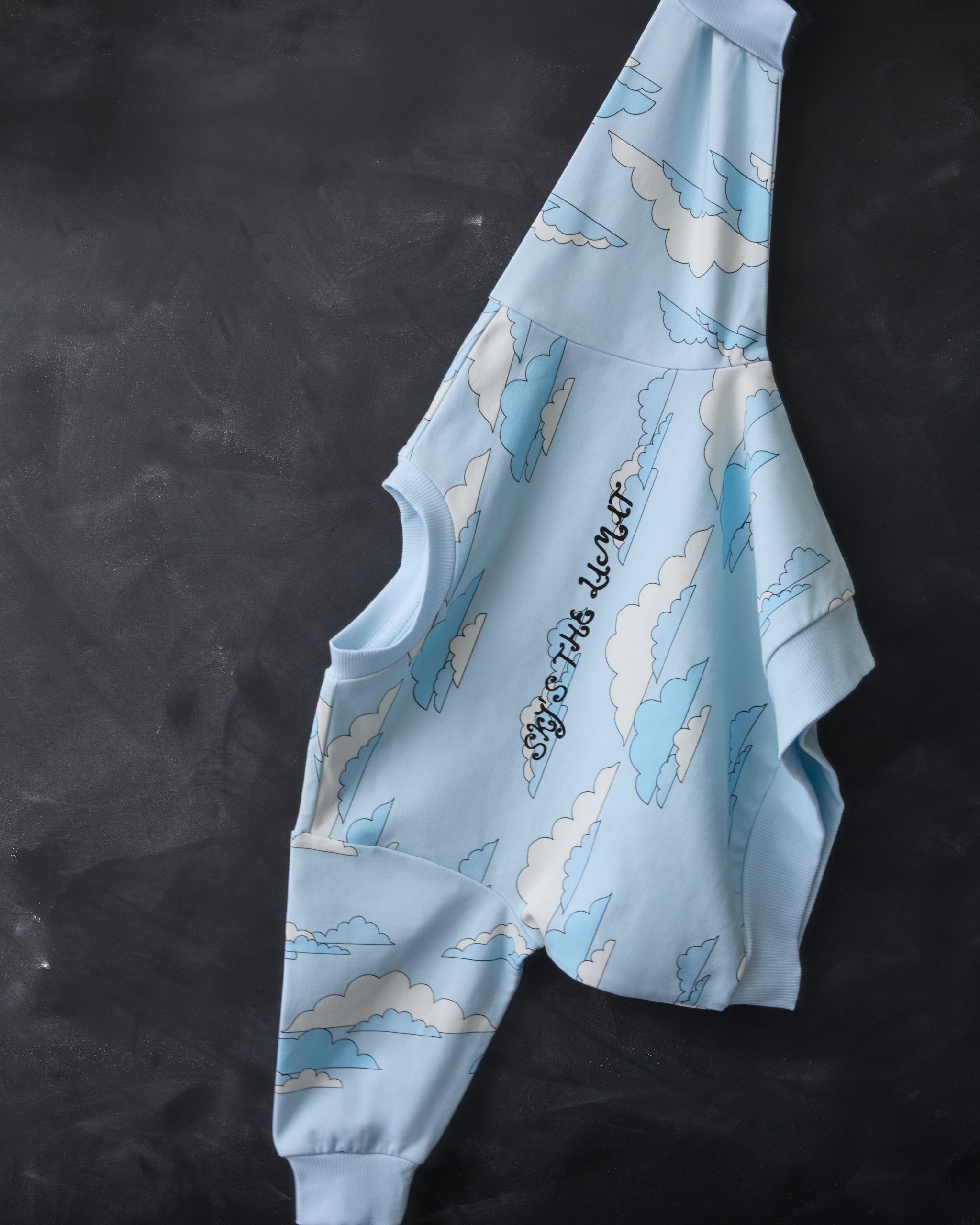 Graphic Sweatshirt | Blue Clouds - Image 5