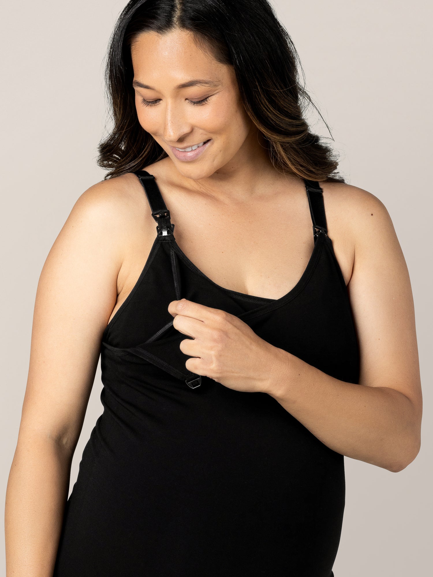 Sublime® Bamboo Pumping Cami Two-Pack | Black - Image 5