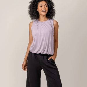 Piper Bubble Hem Nursing Tank | Lavender Mist