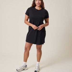 Classic Nursing T-shirt Mini Dress | Black