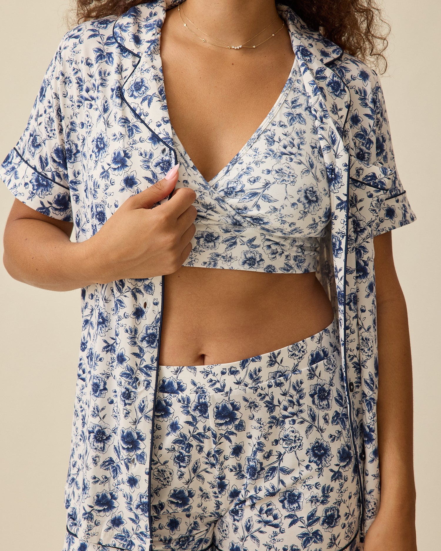 Clea Bamboo Short Sleeve Pajama Set | Black - Image 8