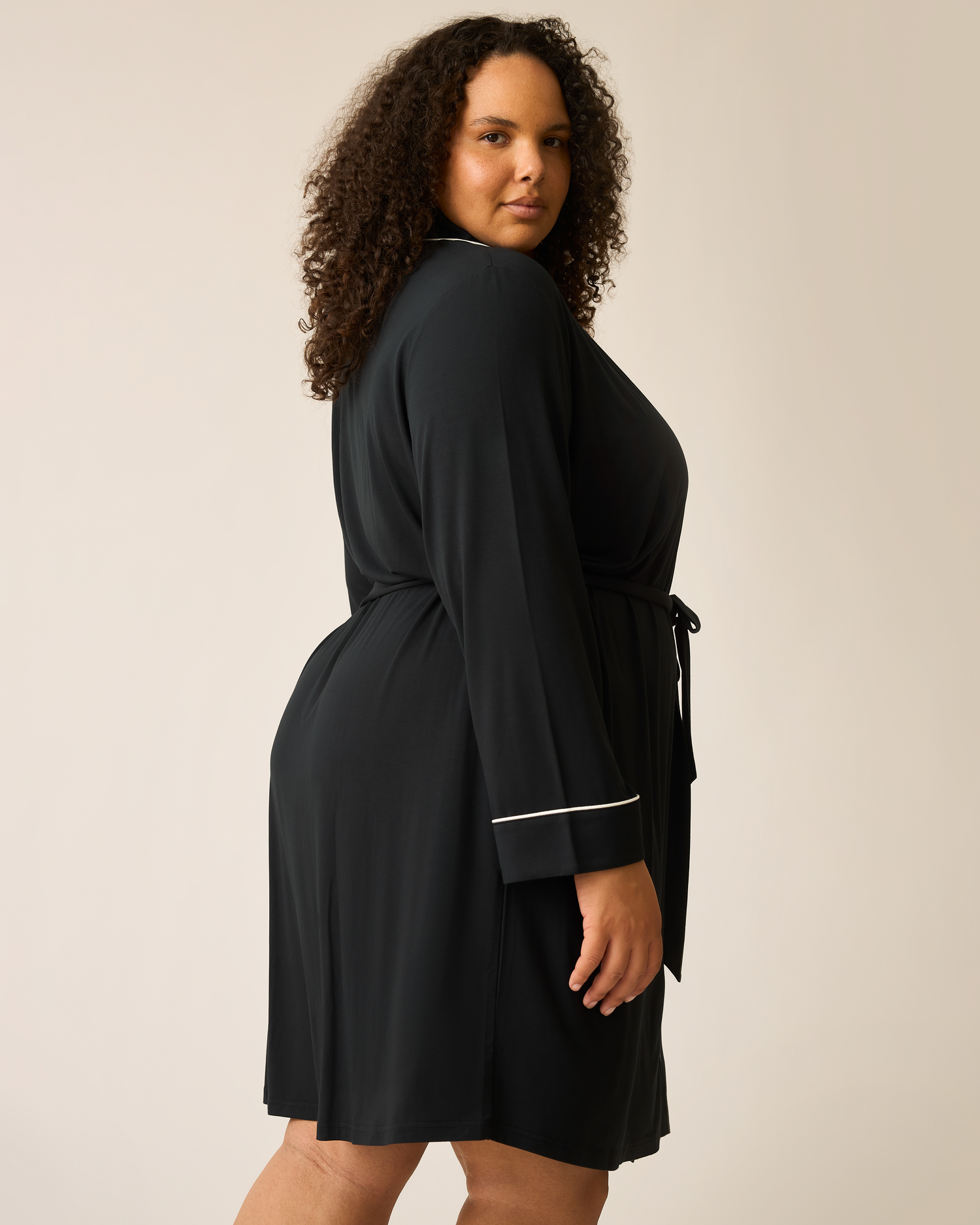 Clea Bamboo Robe | Black - Image 4