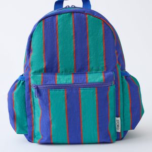 Cool Kid Backpack | Navy & Green Stripe