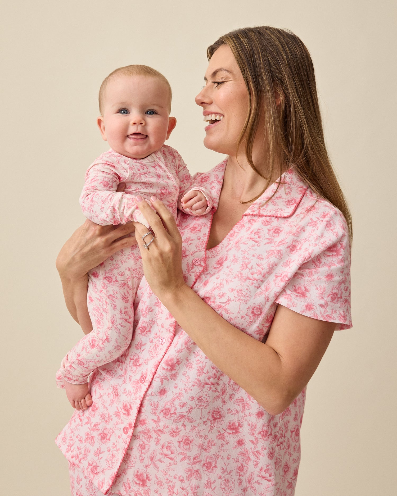 Cotton Bamboo Pajama Set | Pink Toile - Image 3