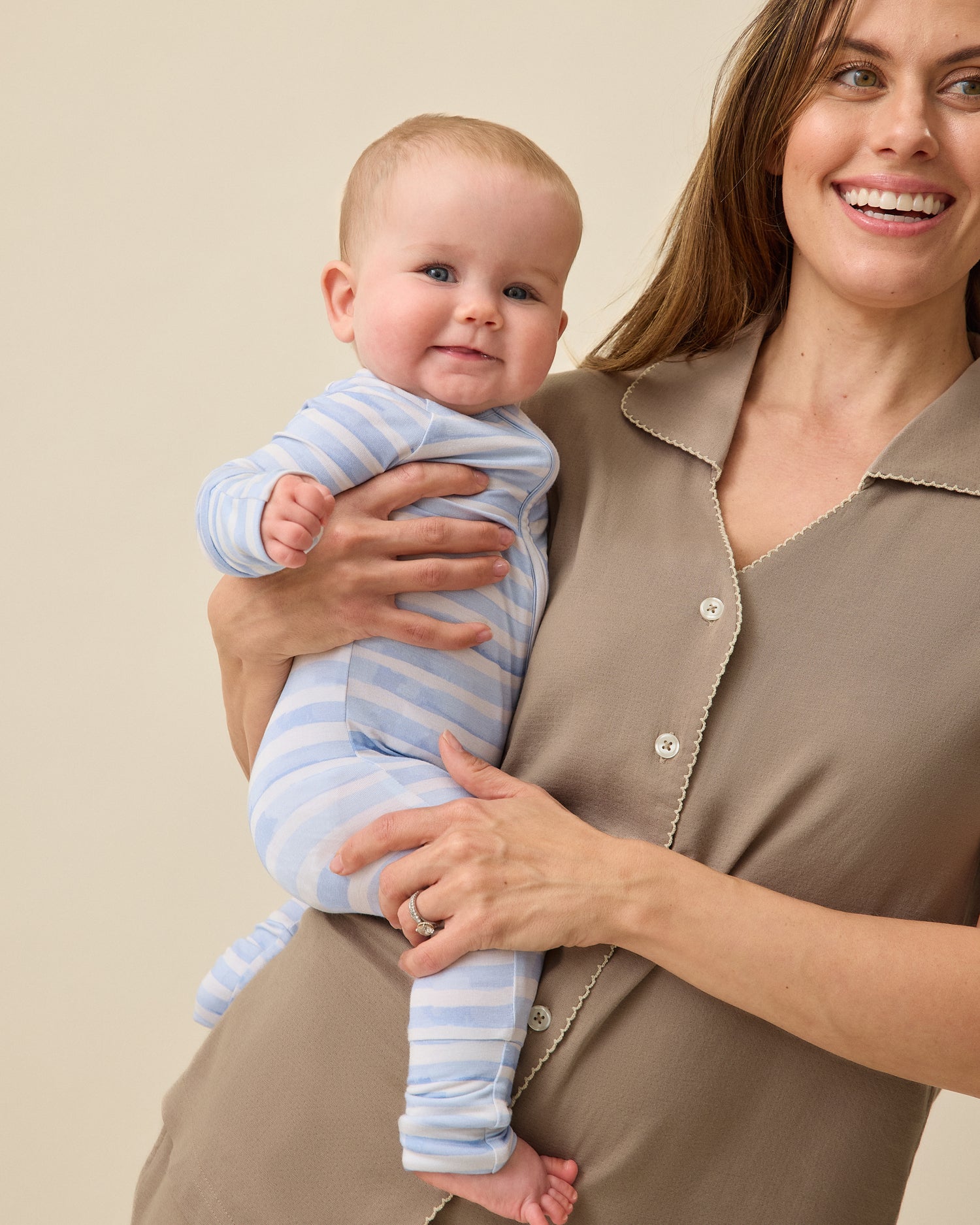 Cotton Bamboo Pajama Set | Taupe - Image 2