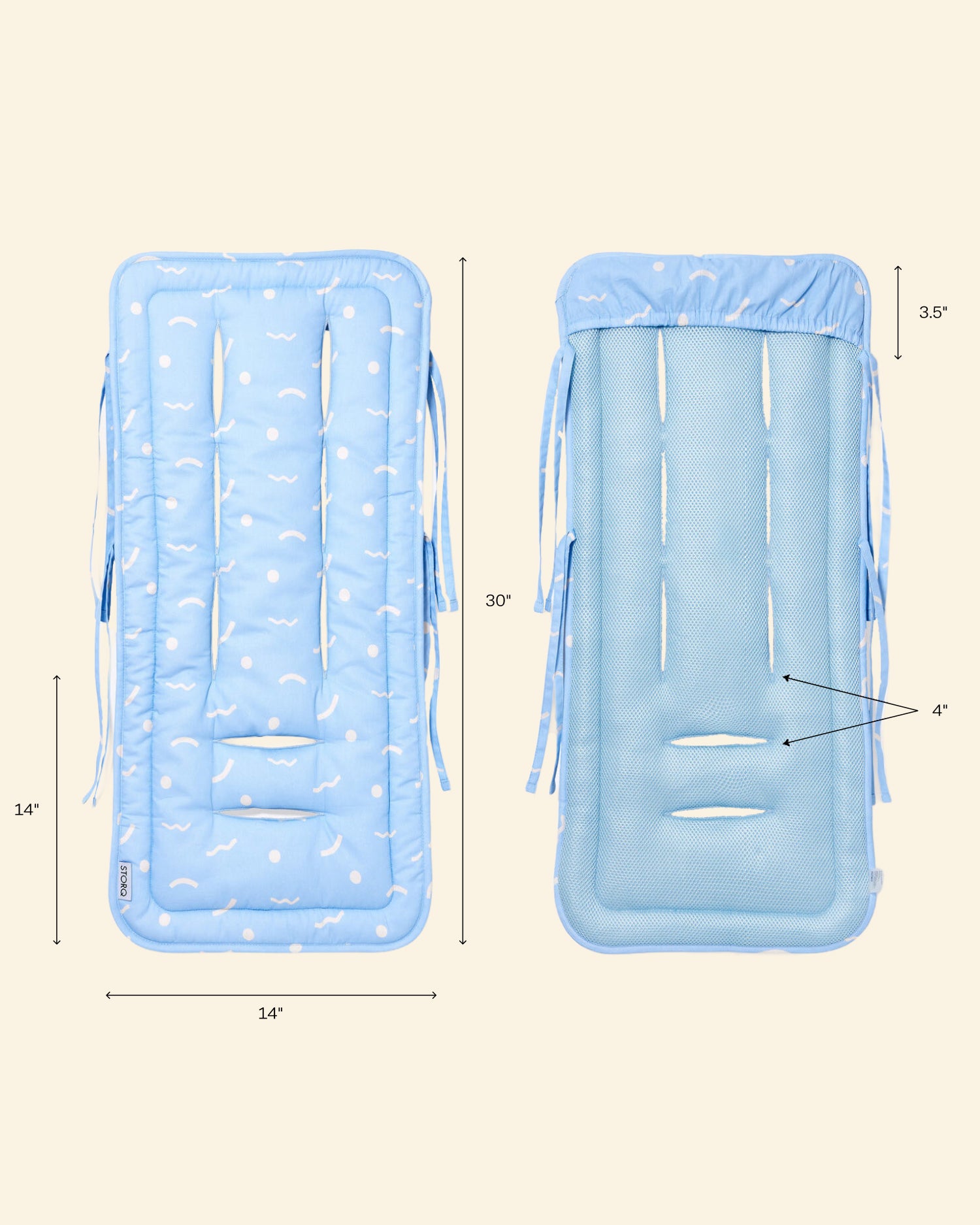 Stroller Party™ Seat Liner | Sky Squiggles - Image 6