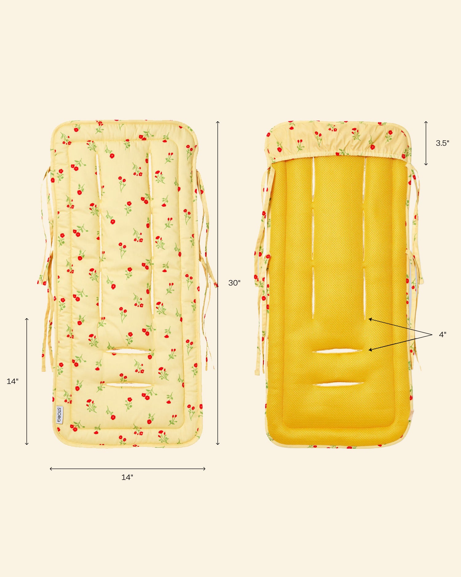 Stroller Party™ Seat Liner | Sunshine Wildflower - Image 6