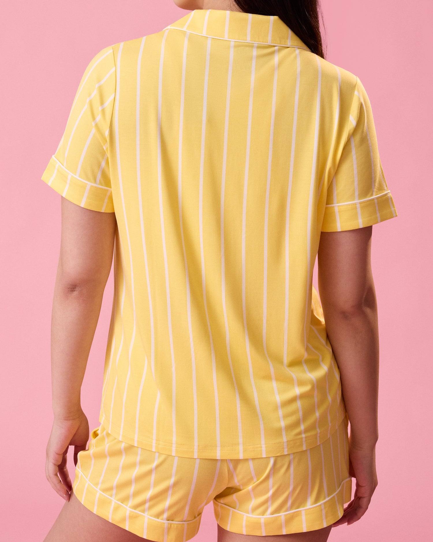 Clea Bamboo Short Sleeve Pajama Set | Black - Image 28
