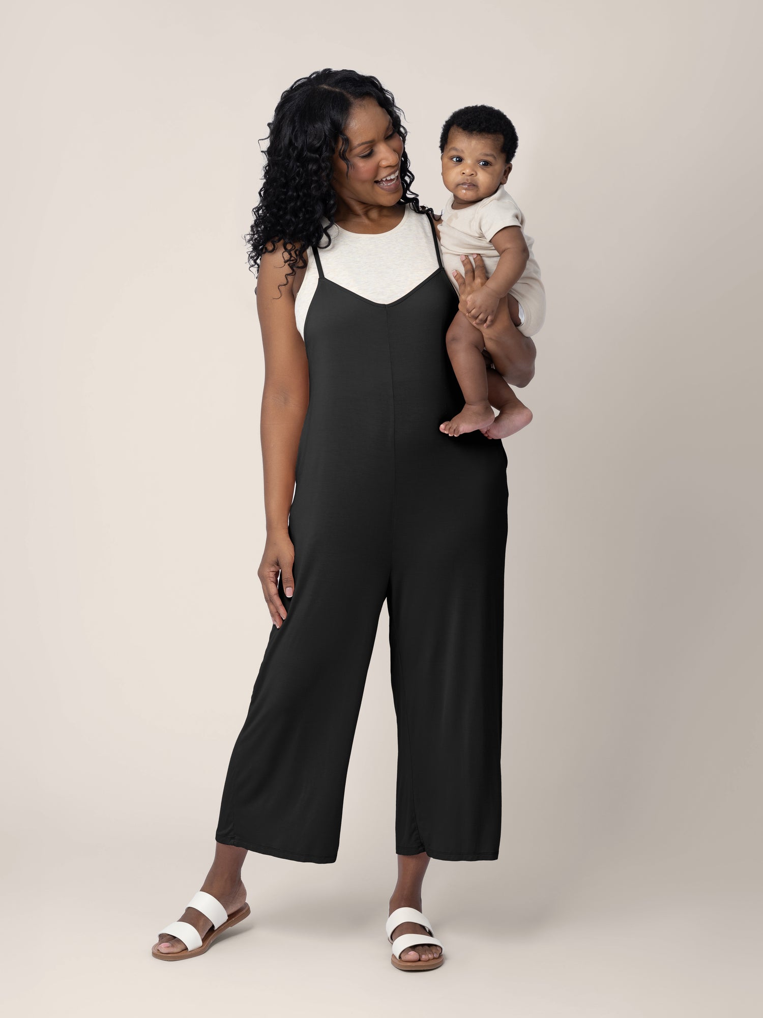 Charlie Maternity & Nursing Romper | Black - Image 4
