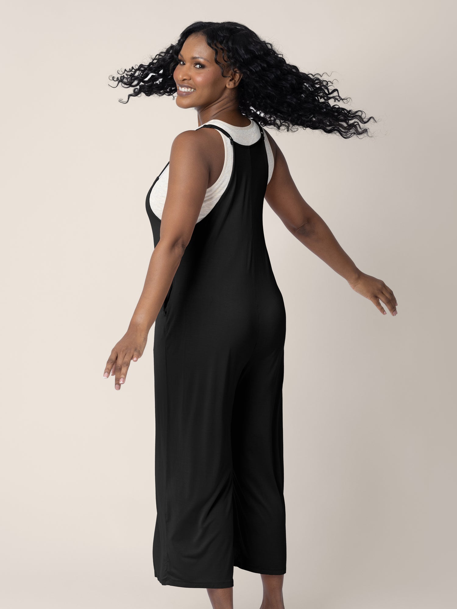 Charlie Maternity & Nursing Romper | Black - Image 7