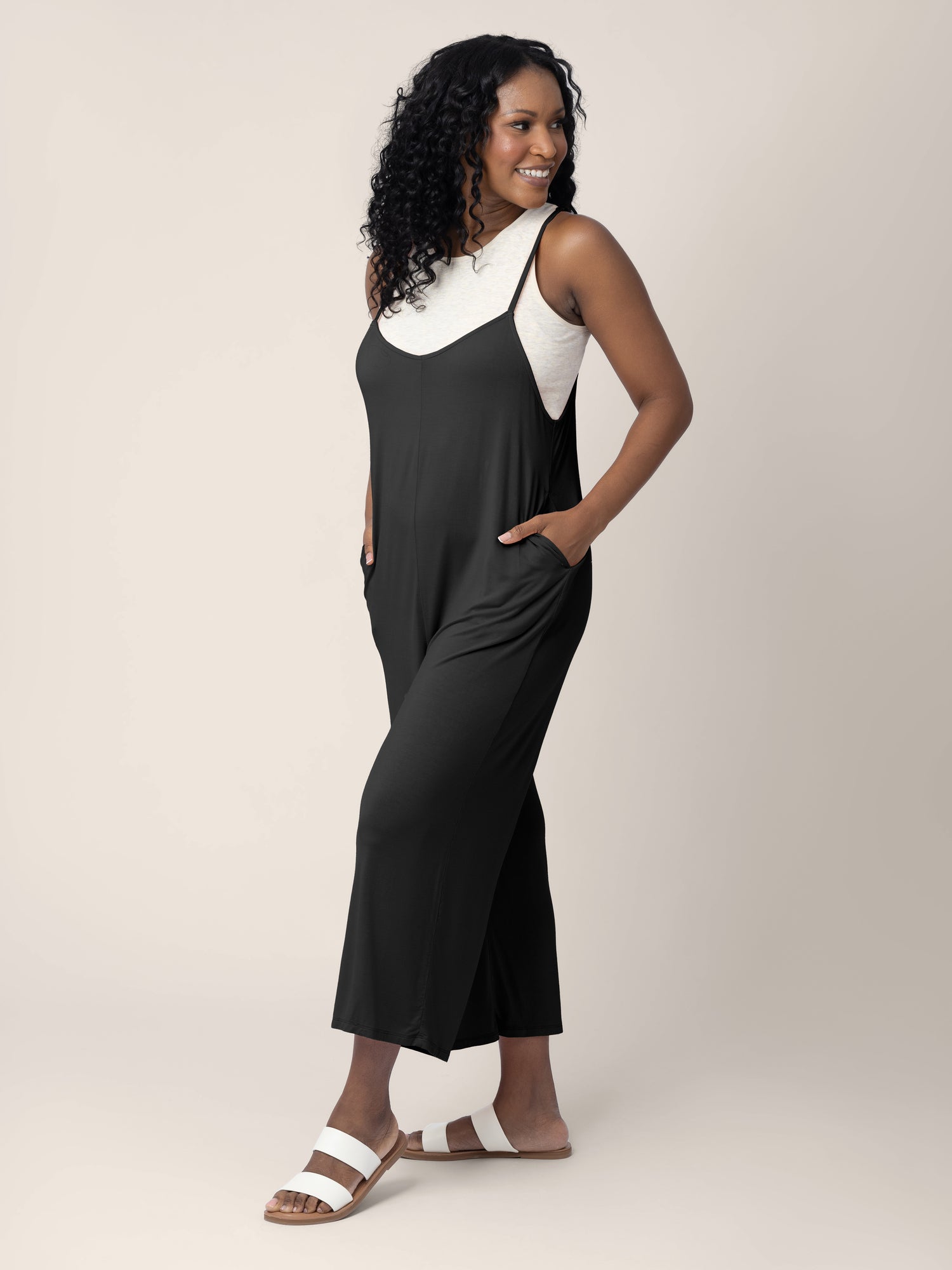 Charlie Maternity & Nursing Romper | Black - Image 6