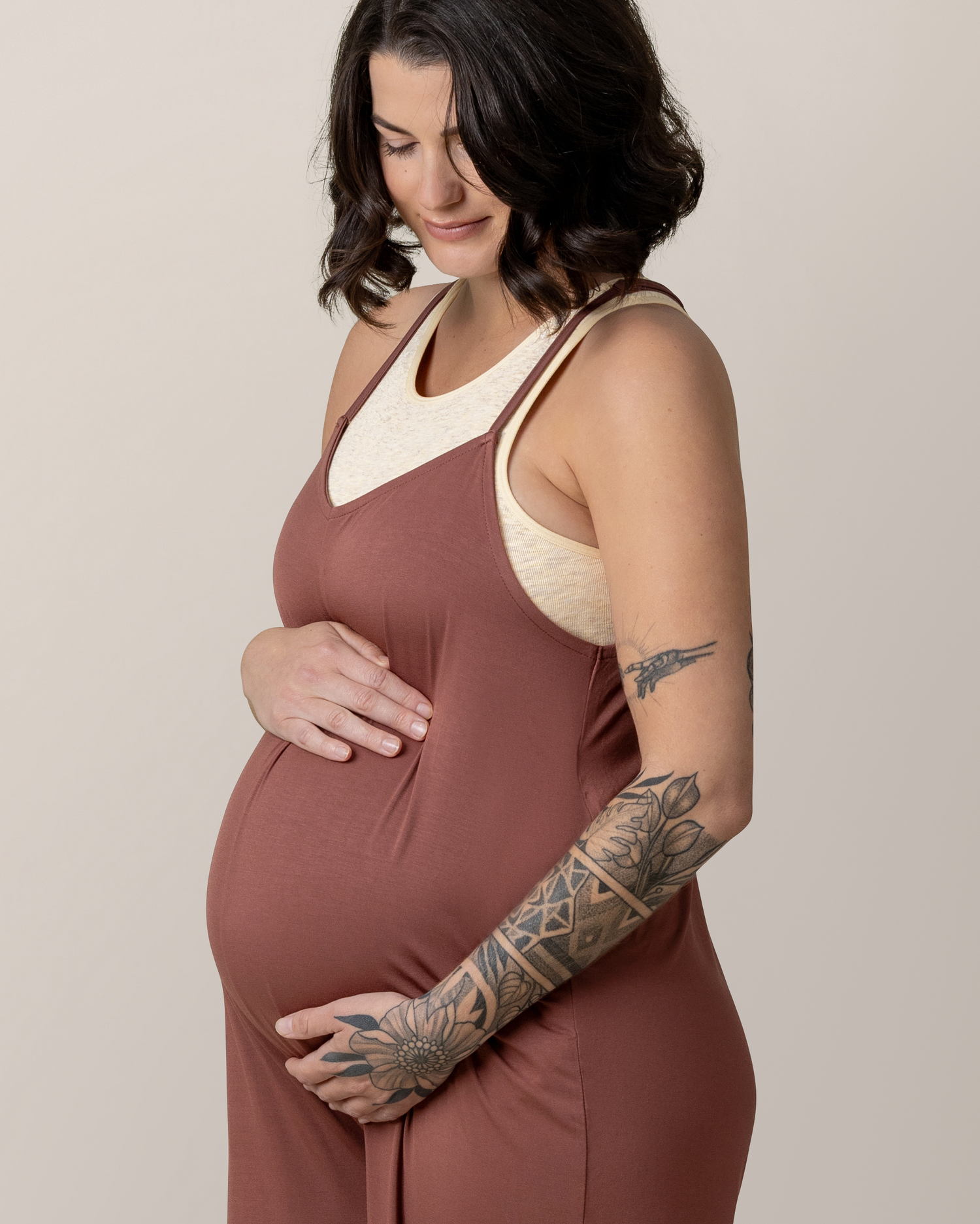 Charlie Maternity & Nursing Romper | Redwood - Image 7