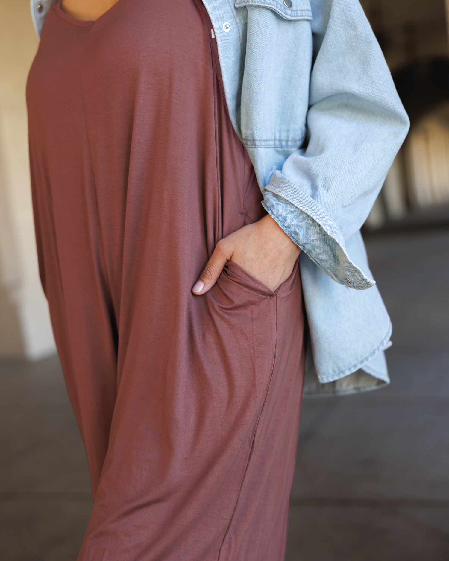 Charlie Maternity & Nursing Romper | Redwood - Image 2