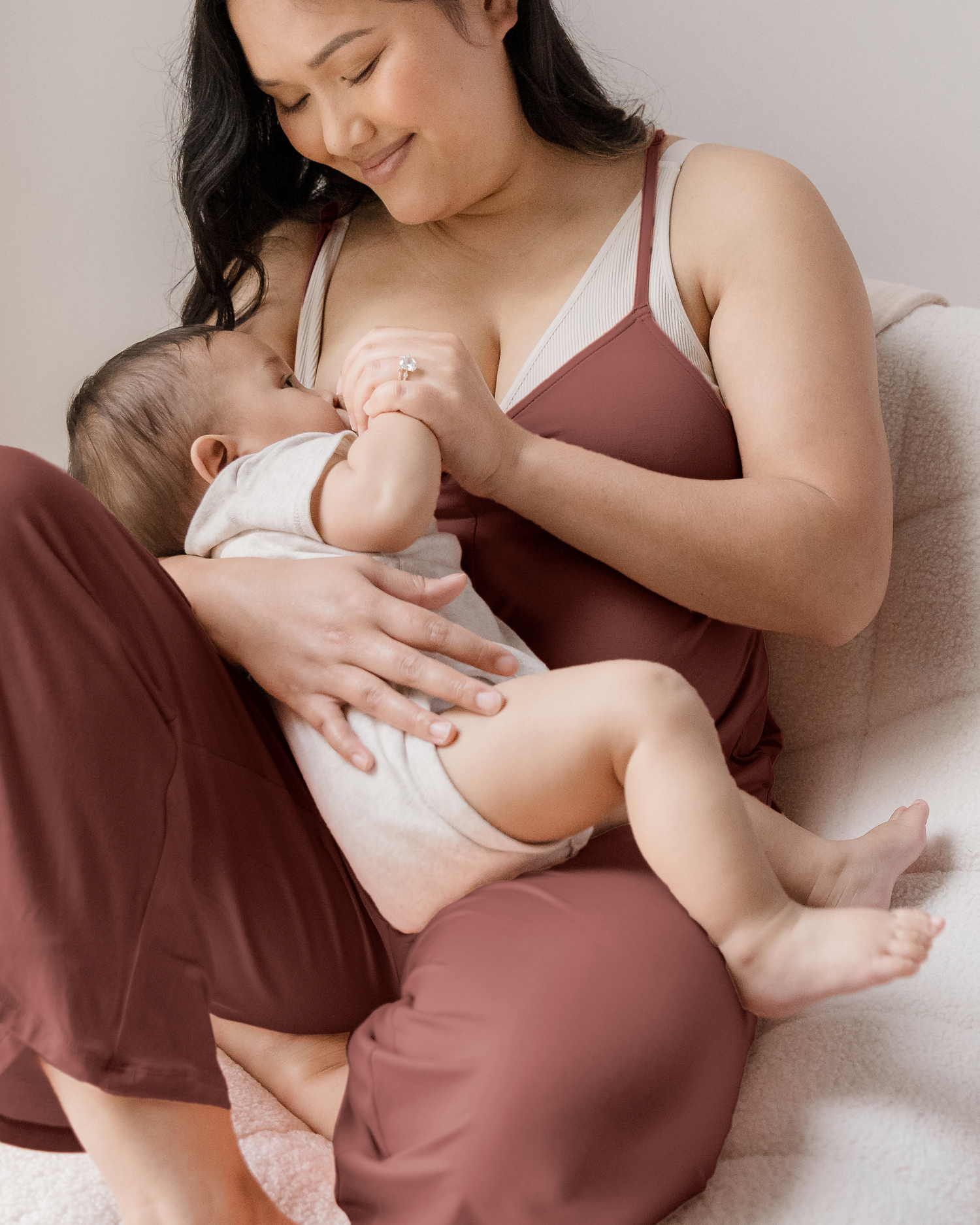 Charlie Maternity & Nursing Romper | Redwood - Image 3
