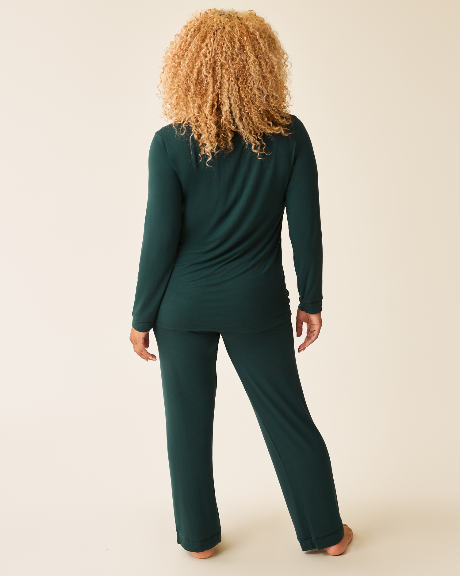 Bamboo Long Sleeve Pajama Set | Dandelion Stripe - Image 9