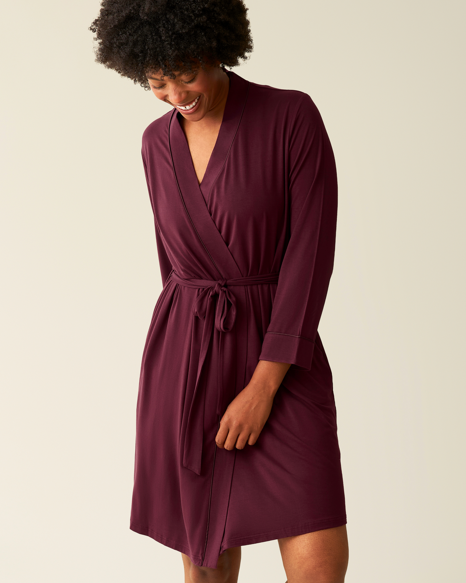 Clea Bamboo Robe | Black - Image 19