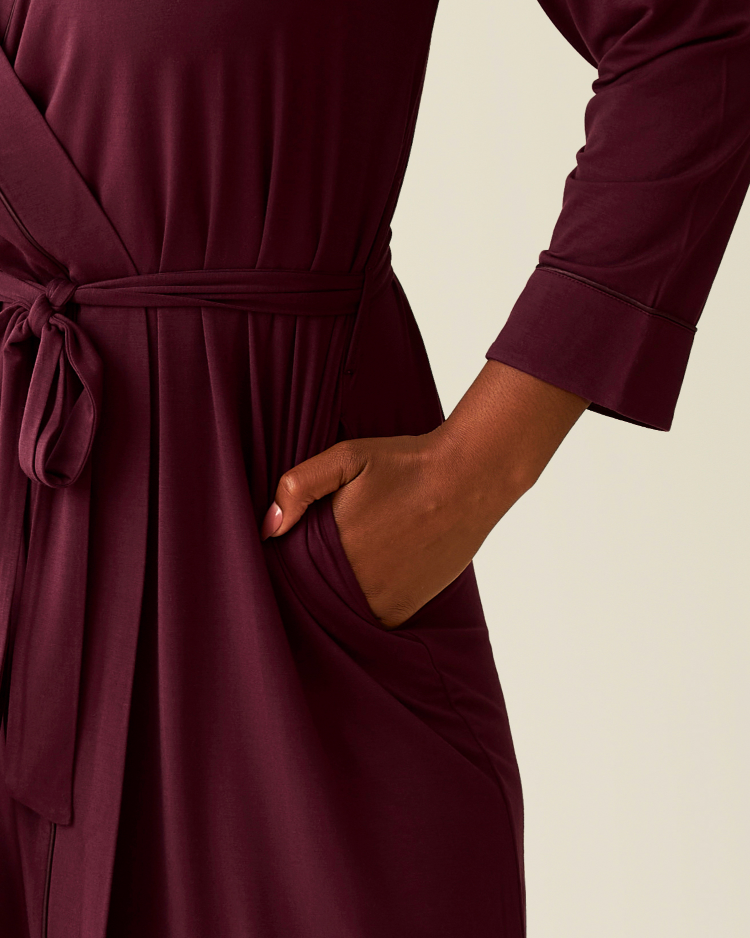 Clea Bamboo Robe | Black - Image 23